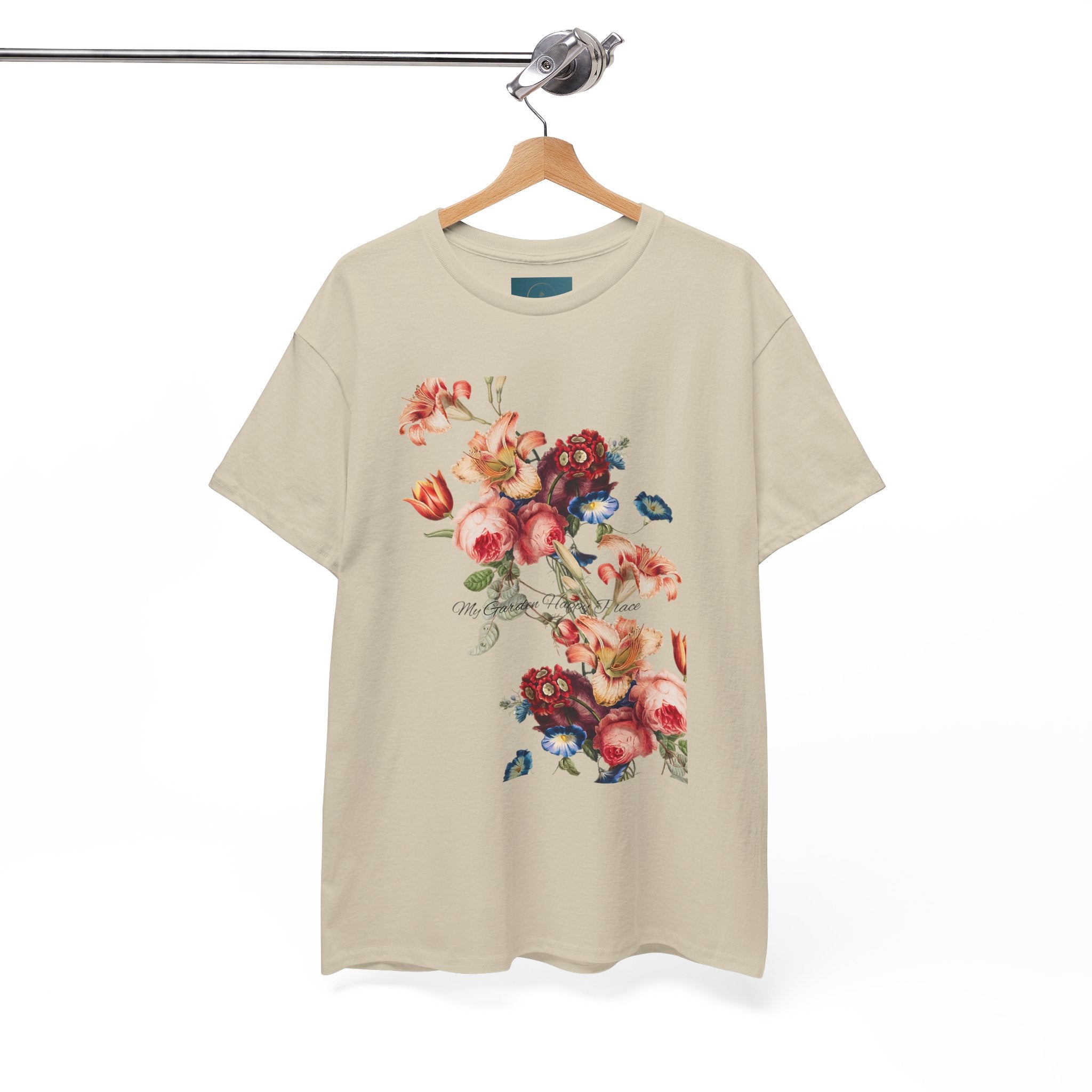 Floral 'Garden Happy Place' Unisex T-Shirt – Cute Vintage Graphic Tee