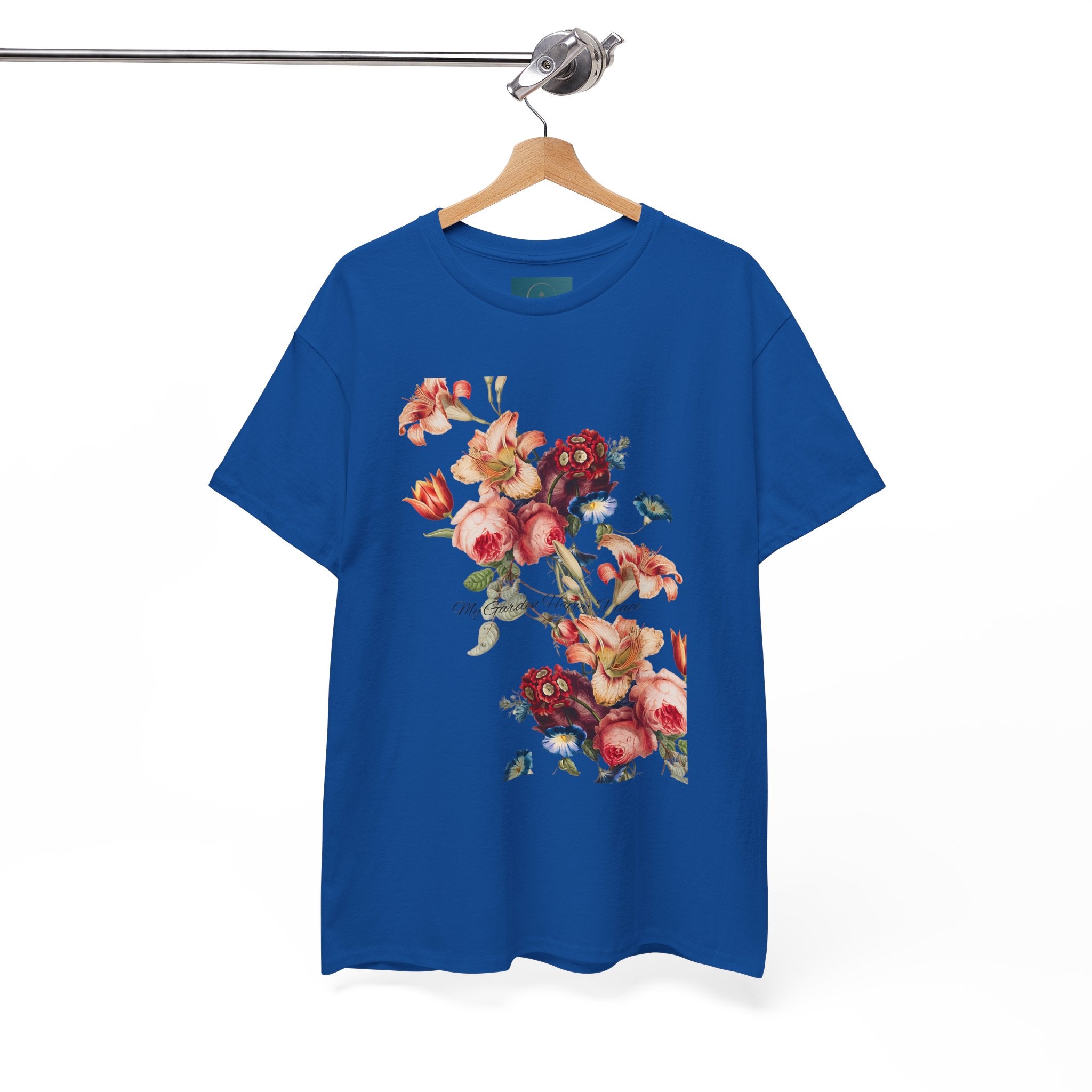 Floral 'Garden Happy Place' Unisex T-Shirt – Cute Vintage Graphic Tee