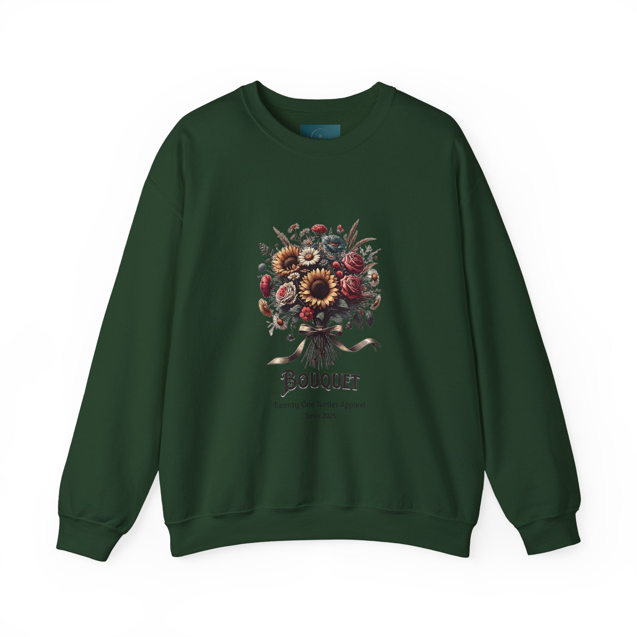 Floral Bouquet Crewneck Sweatshirt – Cozy Gift for Her, Boho Style