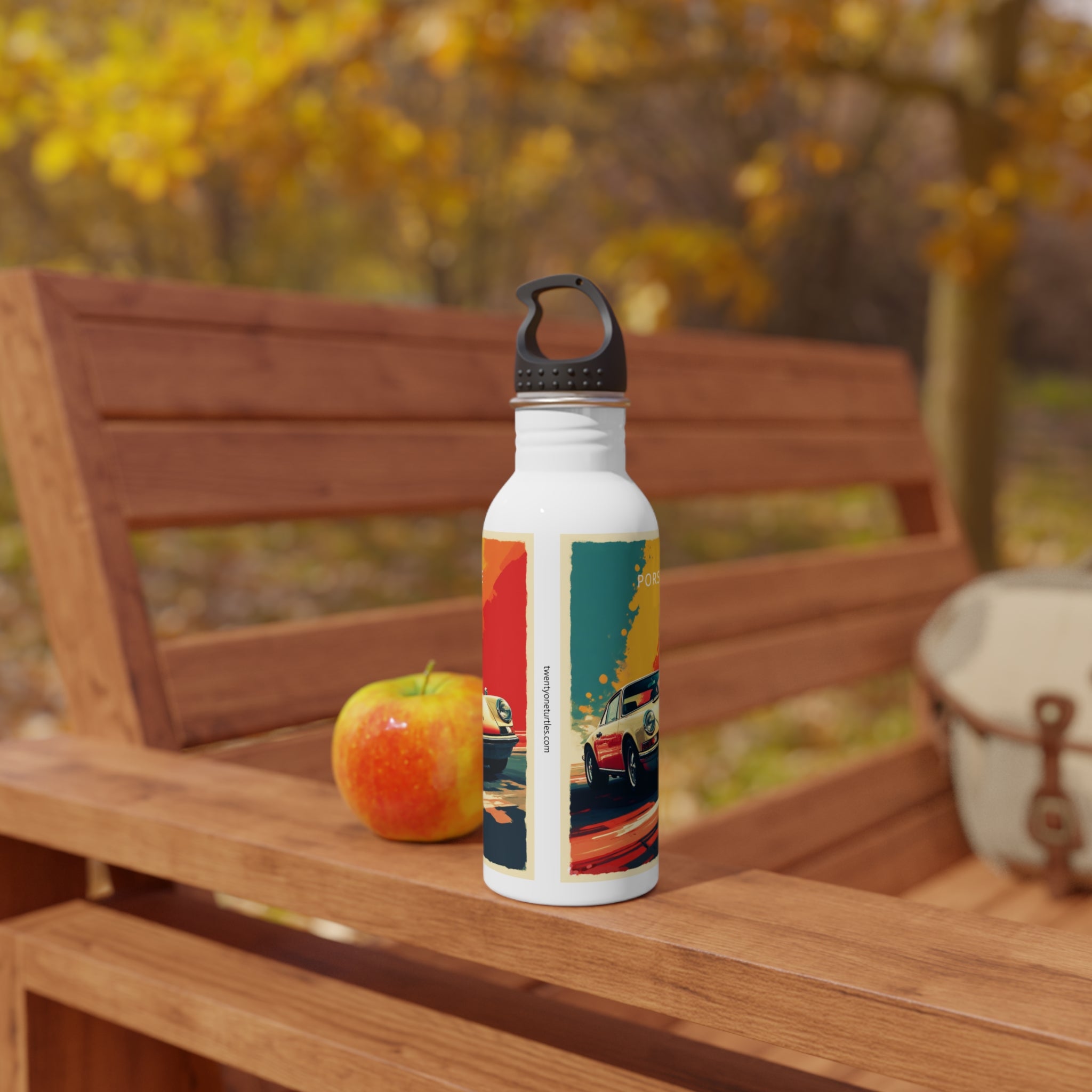 Retro Porsche 911 Graphic Bottle – 20 oz Double‑Wall Stainless Steel