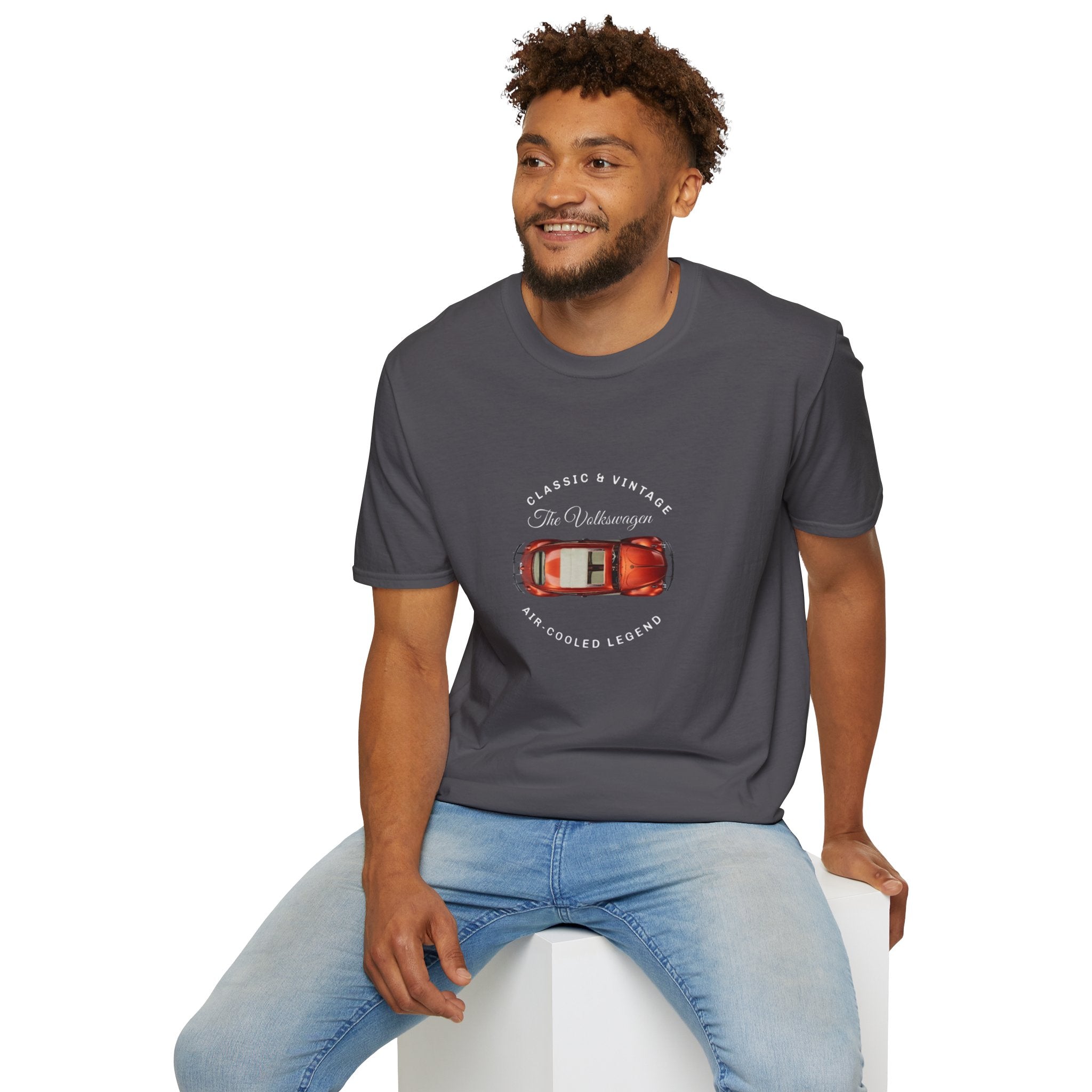VW Beetle Graphic Tee – Softstyle Unisex T-Shirt, Car Enthusiast Gift, Casual Automotive Apparel