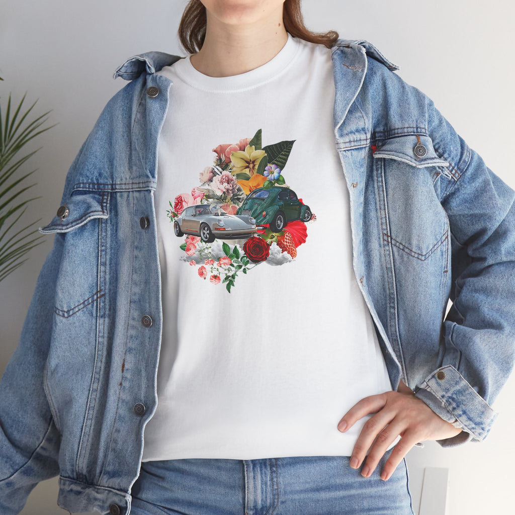Floral Classic Car T-Shirt | Unisex Retro Graphic Tee