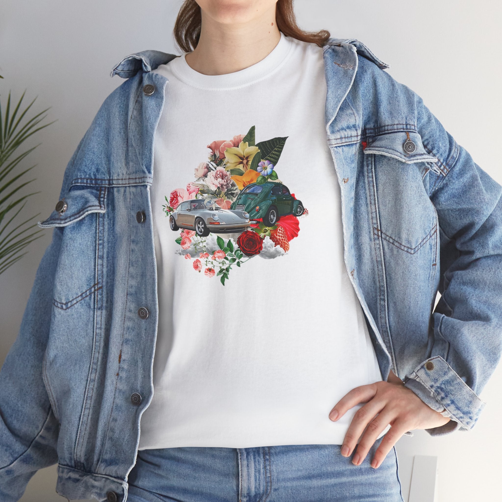 Floral Classic Car T-Shirt | Unisex Retro Graphic Tee