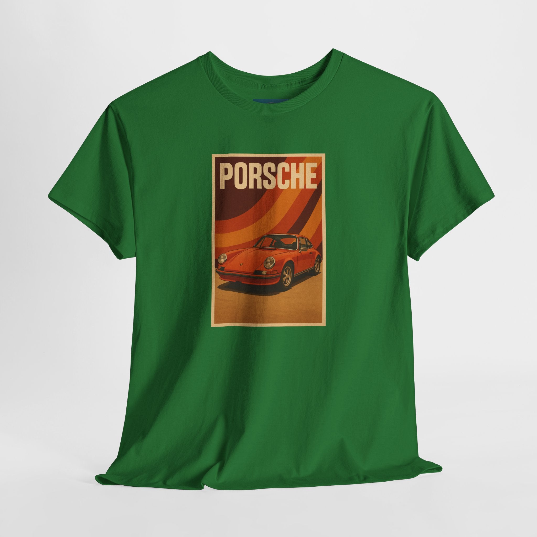 Unisex Cotton T Shirt / 1970s style Porsche 911 print