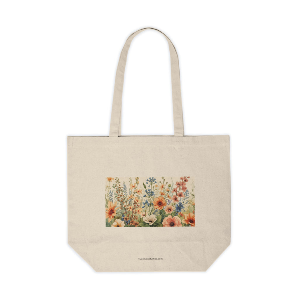 Floral Canvas Tote Bag – Beautiful Stylish Floral Prints, Reusable Beach & Grocery Bag