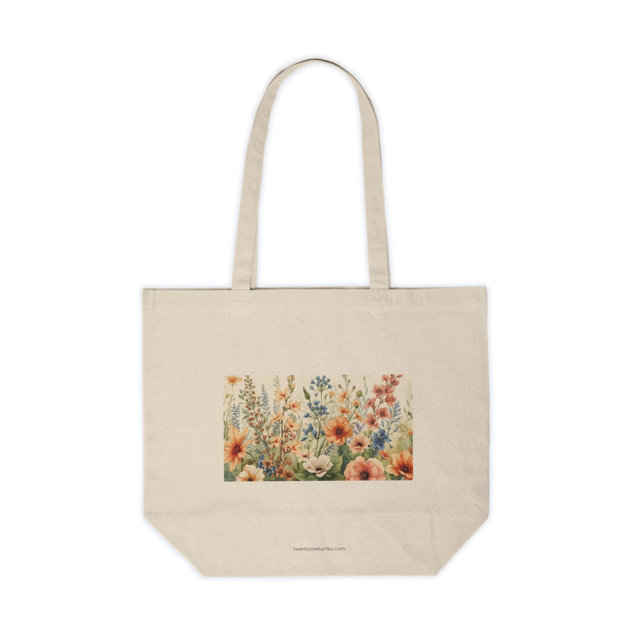 Floral Canvas Tote Bag – Beautiful Stylish Floral Prints, Reusable Beach & Grocery Bag