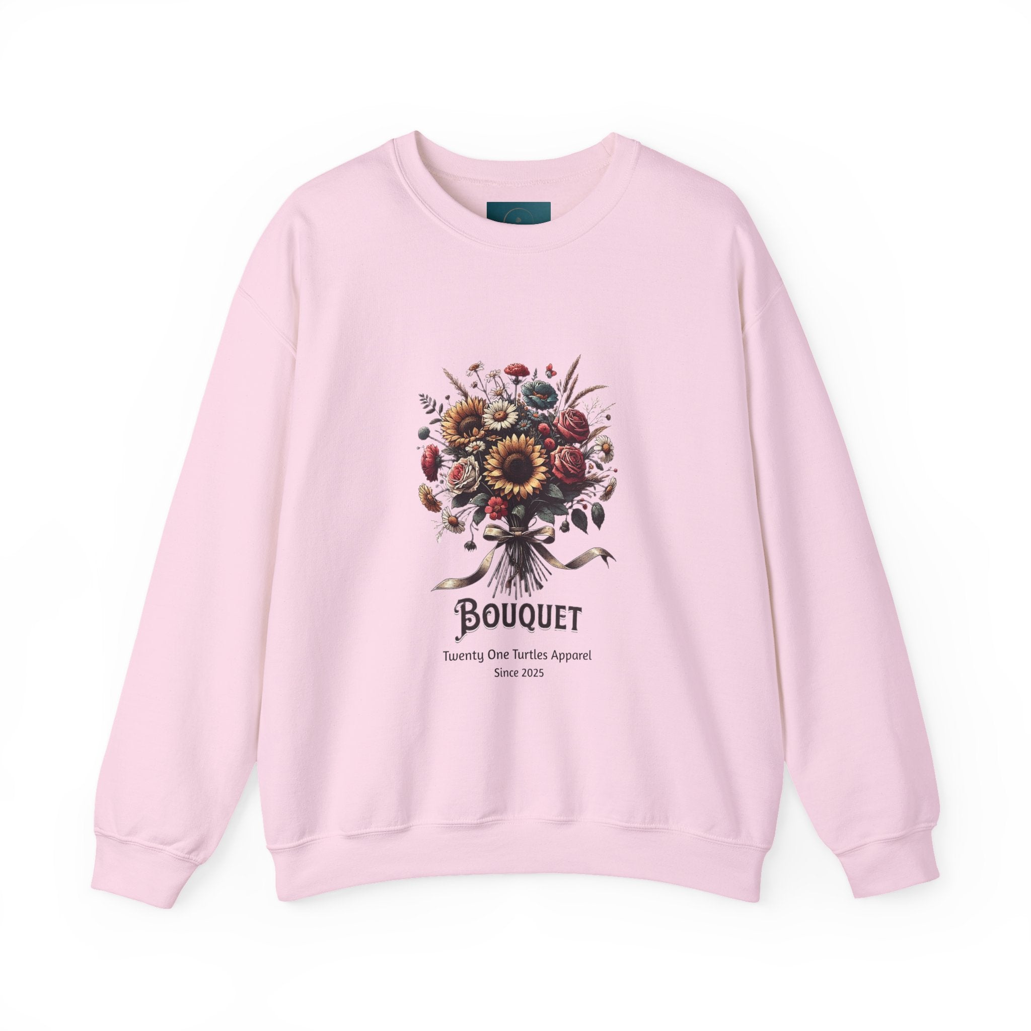 Floral Bouquet Crewneck Sweatshirt – Cozy Gift for Her, Boho Style