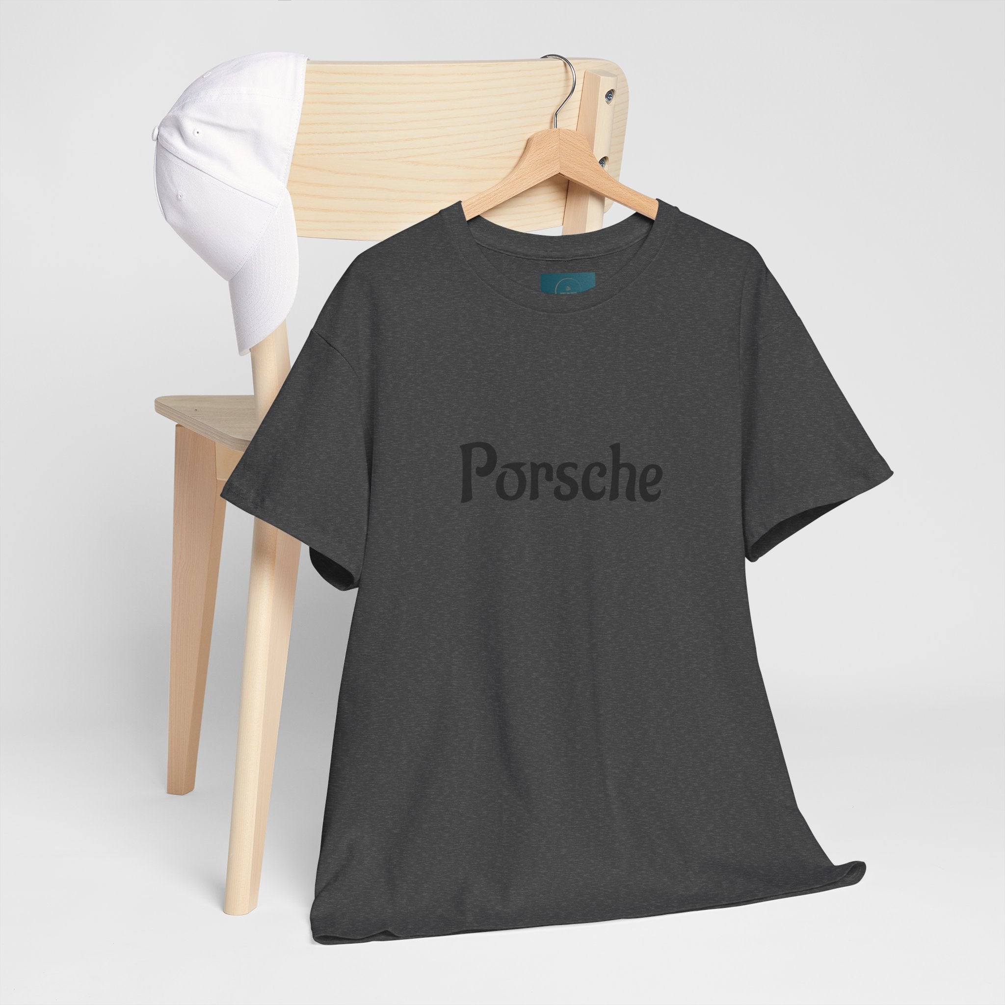 Unisex Porsche Script Tee – Casual Shirt for Car Enthusiasts