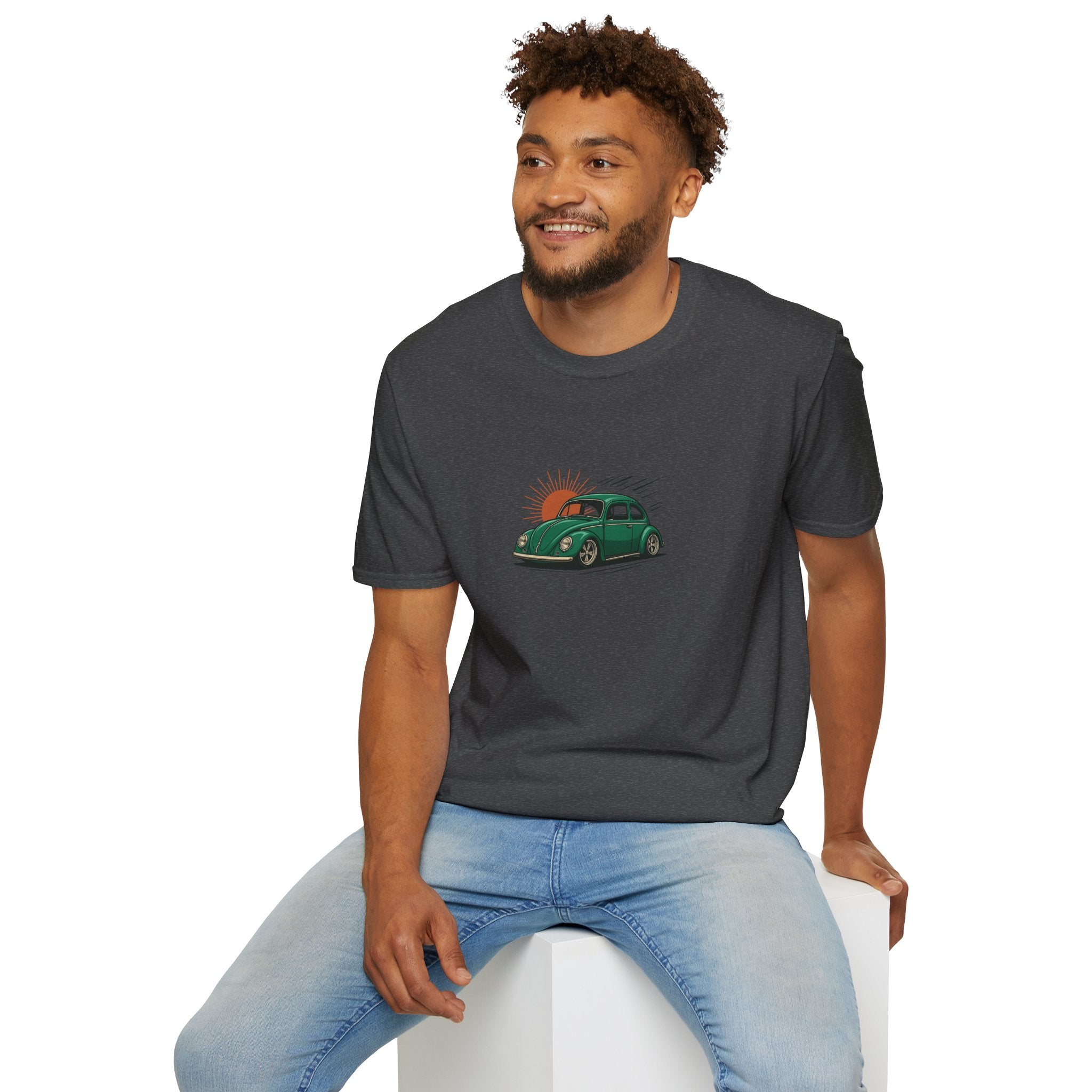 Cal-Look VW Beetle Sunset T-Shirt – Retro Unisex Summer Tee