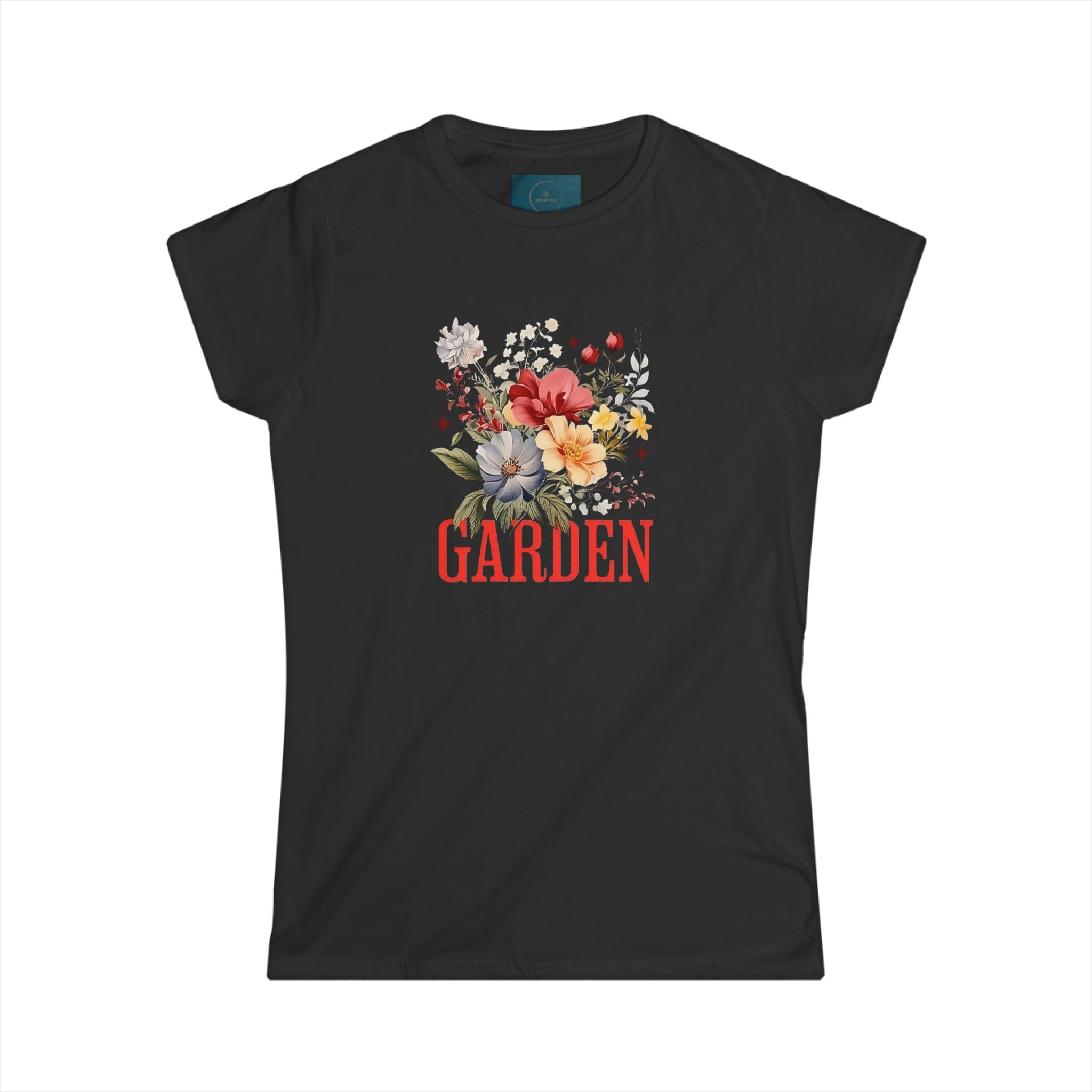 Garden Floral Women's Softstyle T Shirt | Botanical Graphic Tee for Nature Lovers