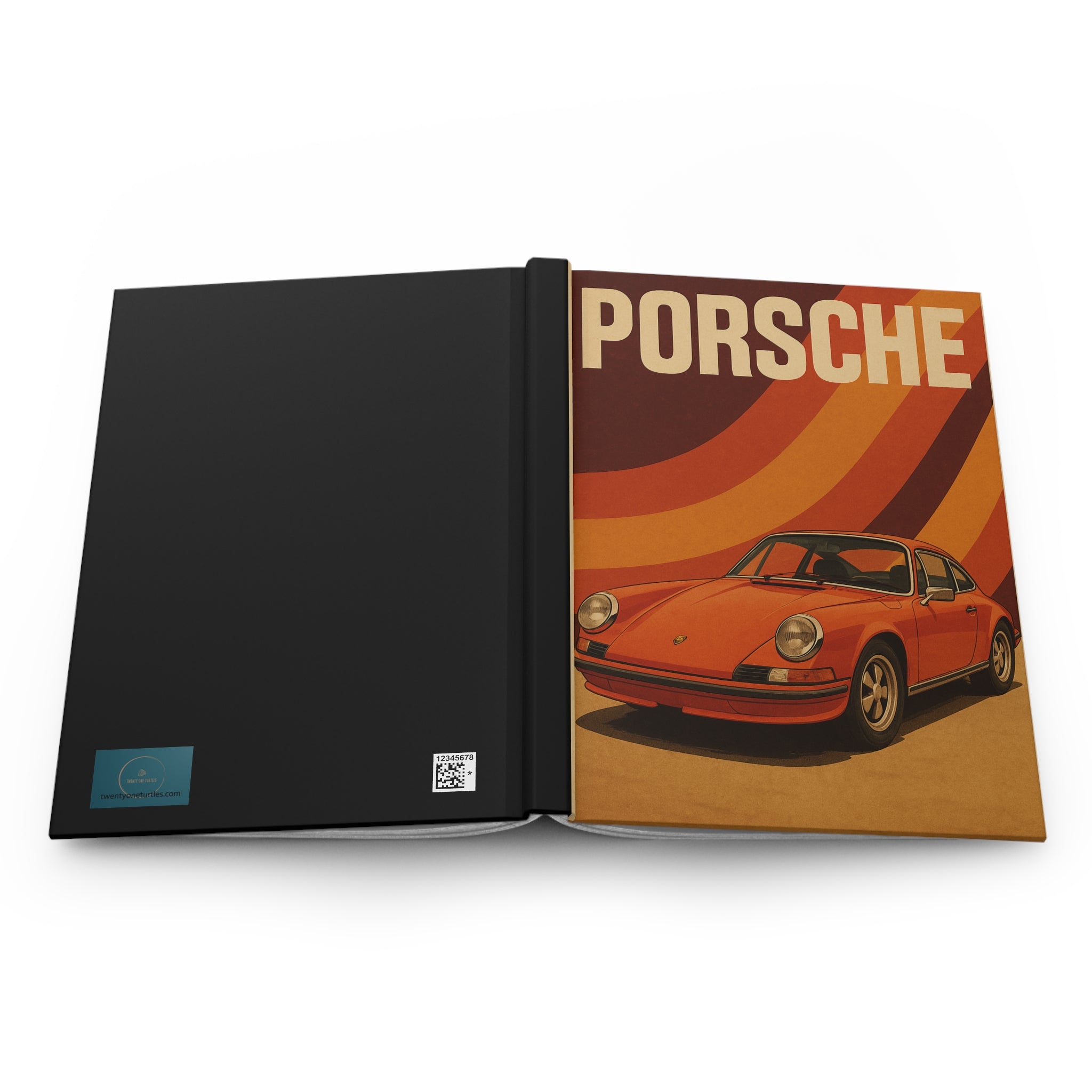 Porsche Retro Journal - 1970s style graphic Notebook