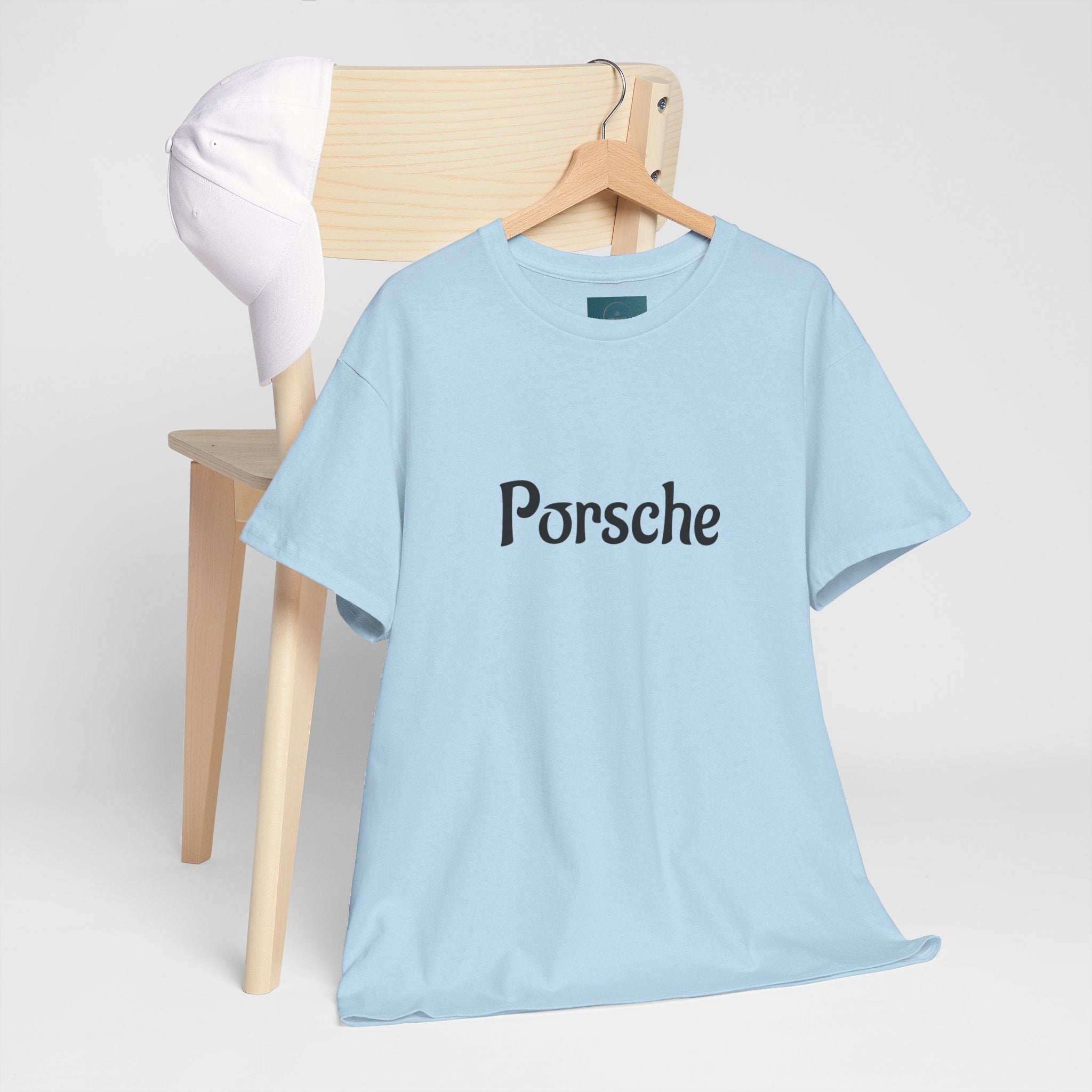 Unisex Porsche Script Tee – Casual Shirt for Car Enthusiasts