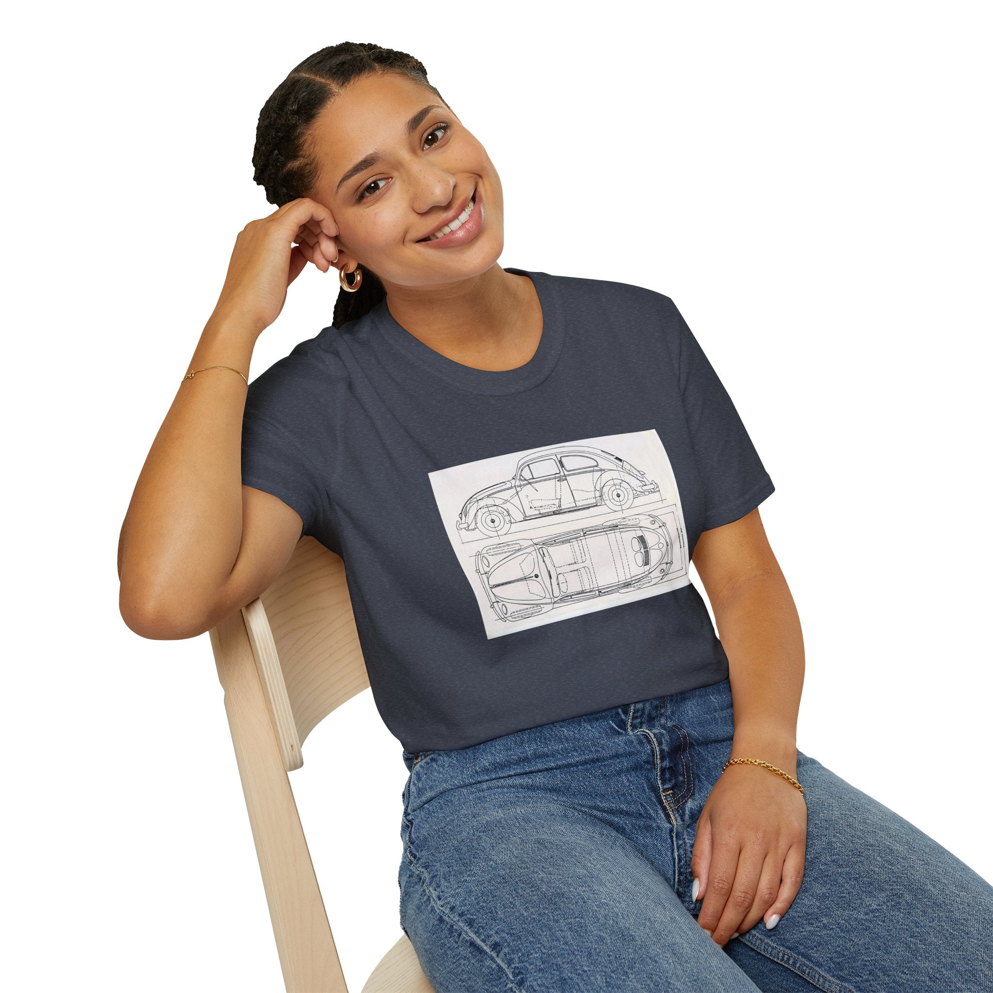 VW Beetle Retro Graphic Tee – Unisex Car Enthusiast T‑Shirt