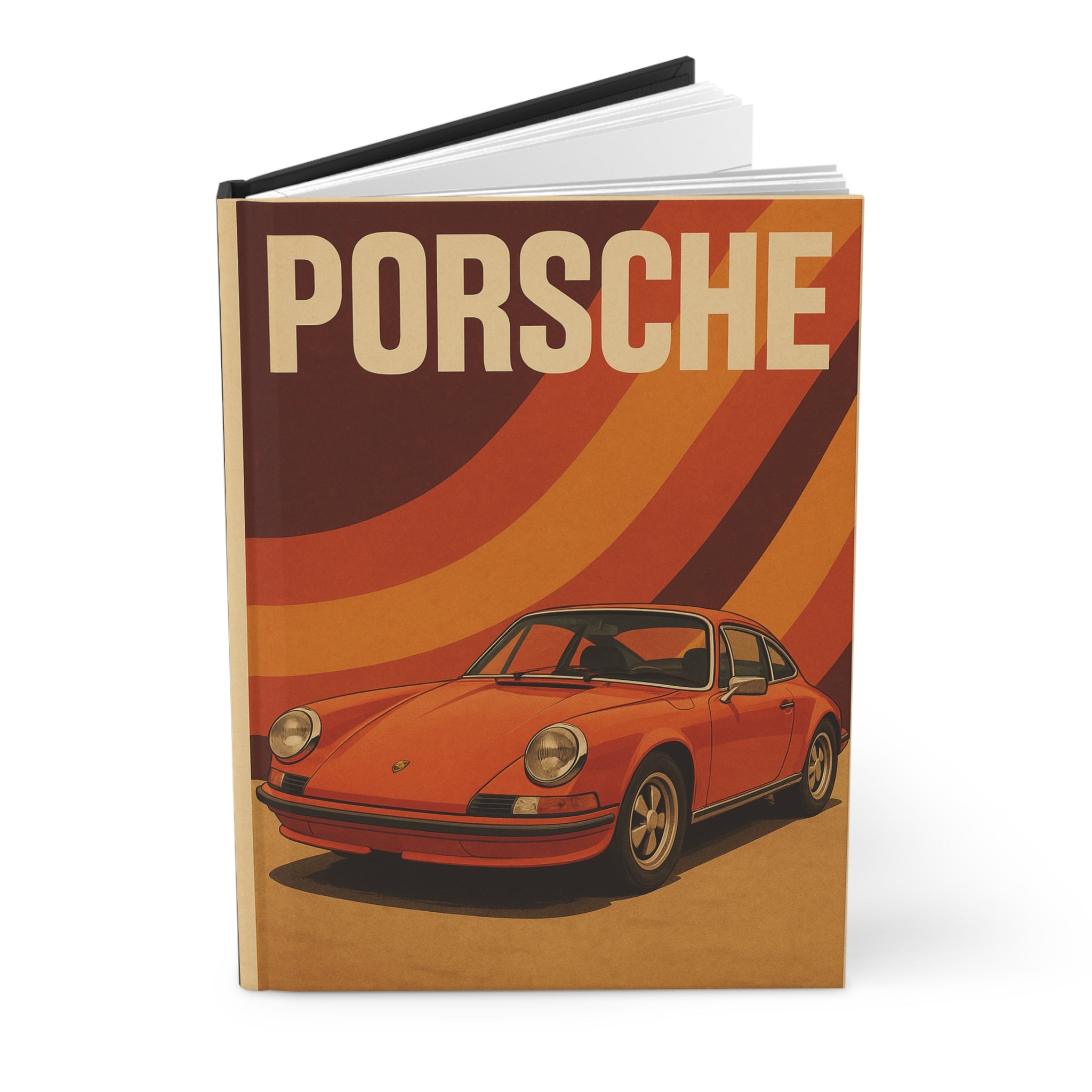 Porsche Retro Journal - 1970s style graphic Notebook