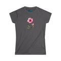 Floral Women's Casual Tee – Softstyle Semi-Fitted Summer Shirt