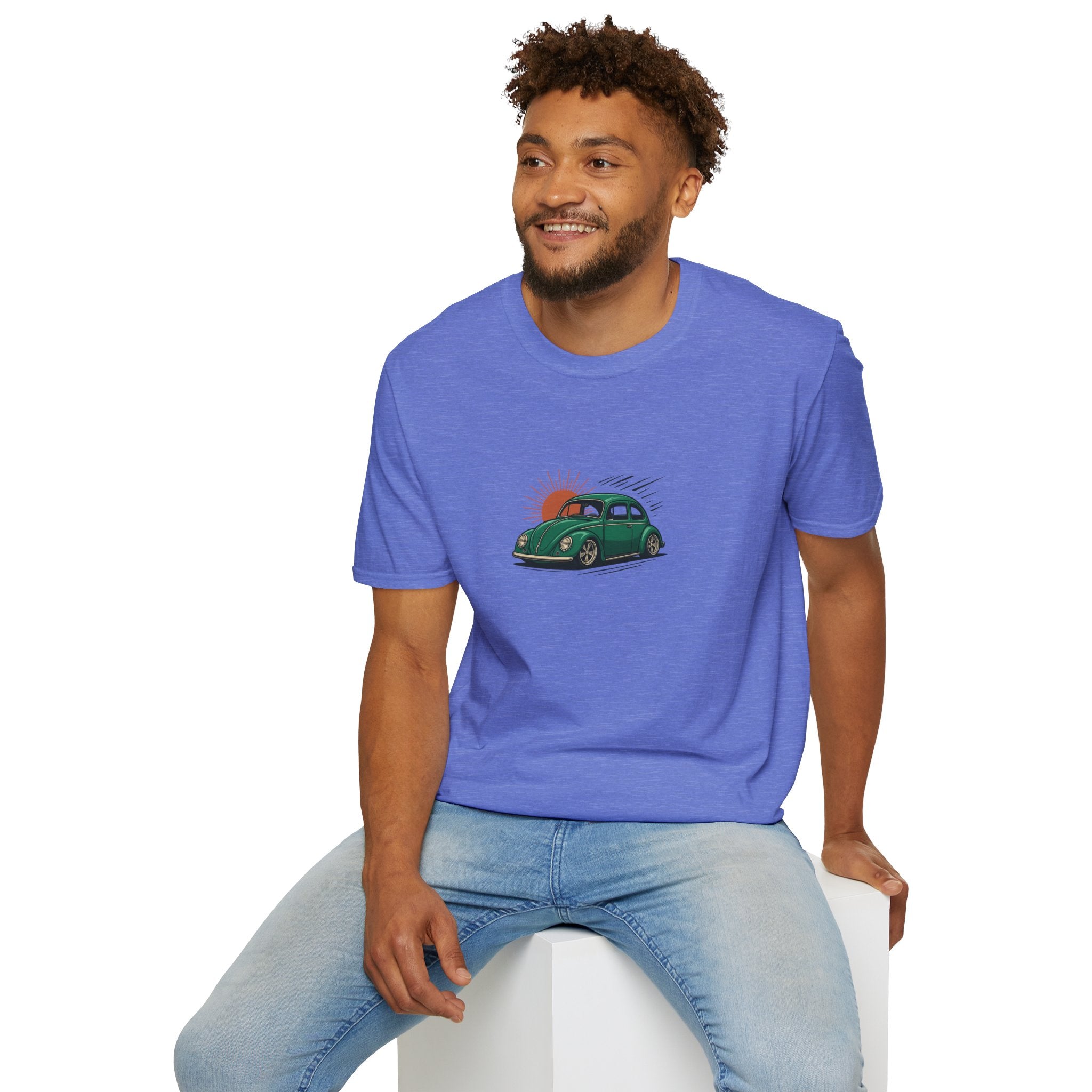 Cal-Look VW Beetle Sunset T-Shirt – Retro Unisex Summer Tee