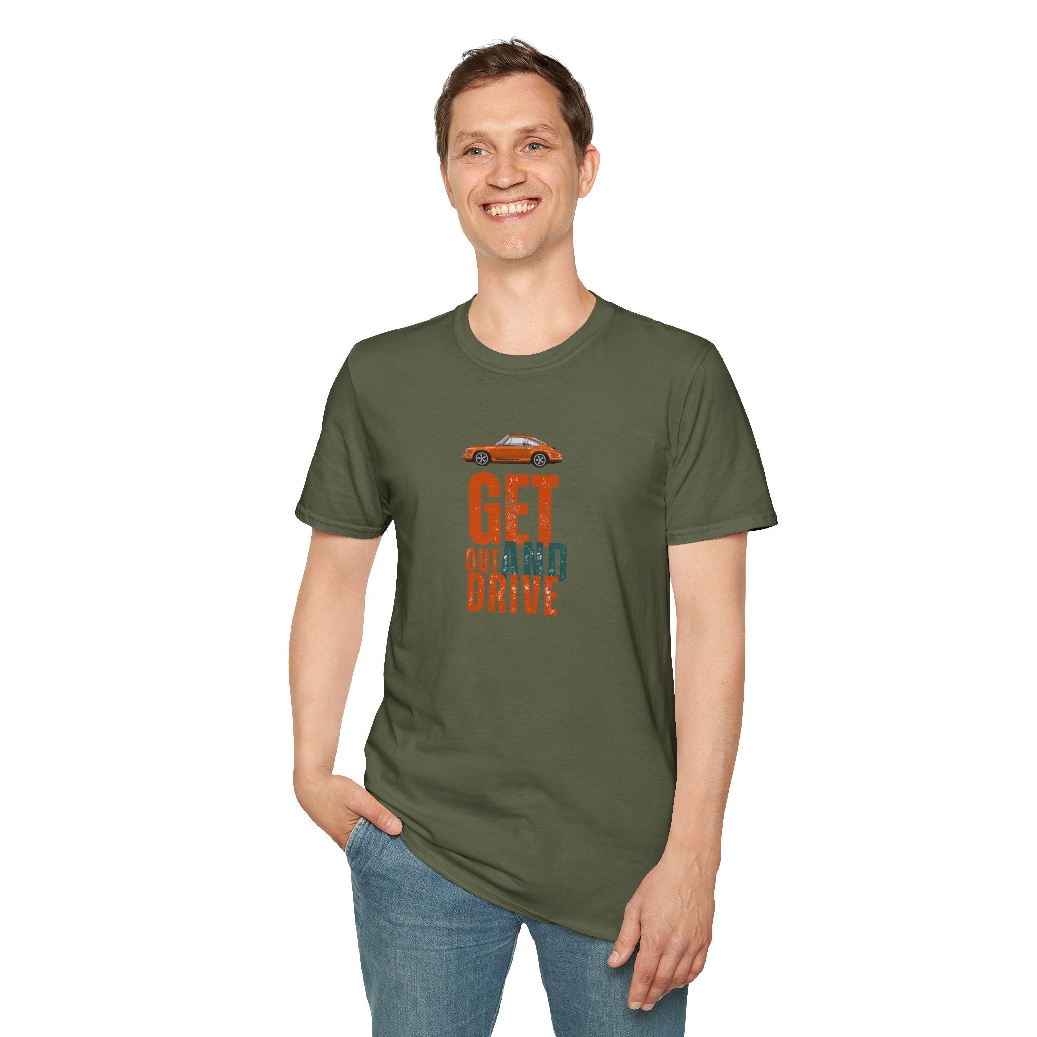 'Get Out and Drive' T-Shirt — Vintage style Car Graphic Tee