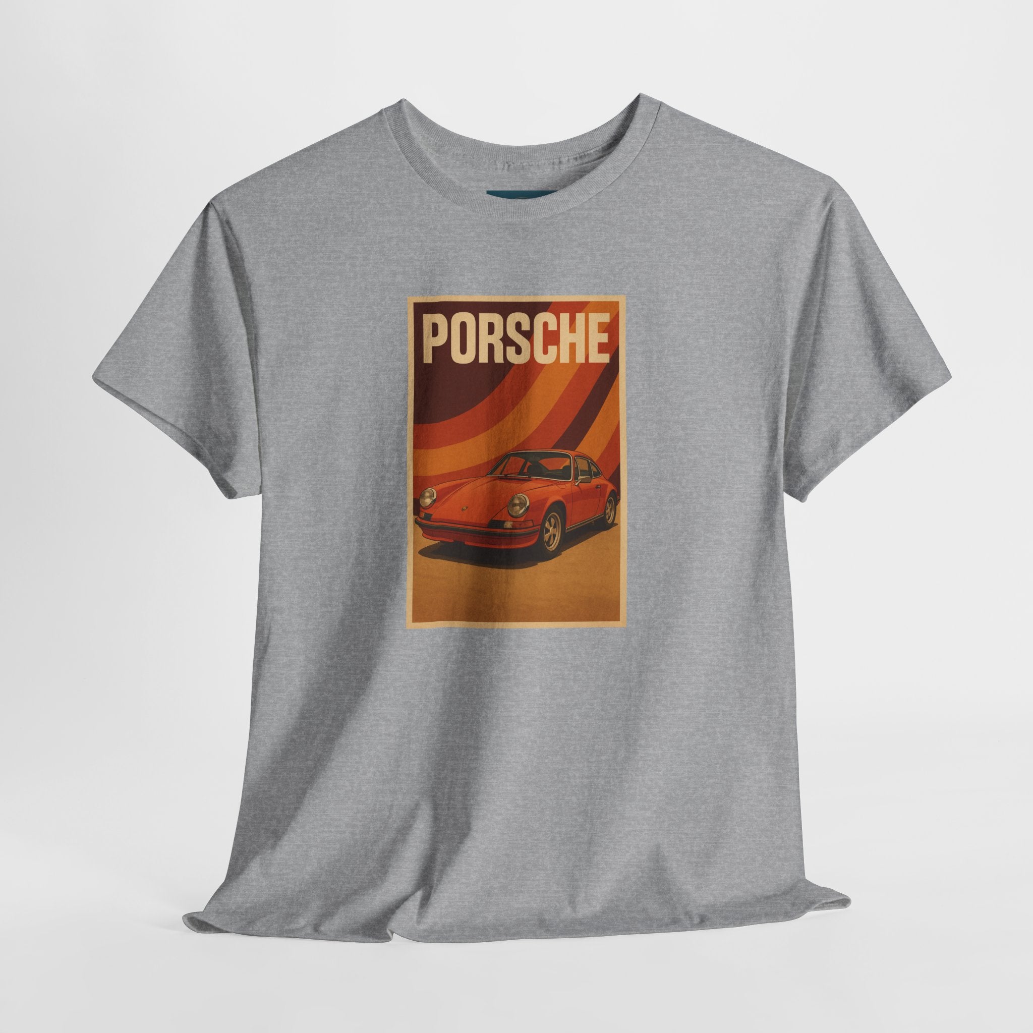 Unisex Cotton T Shirt / 1970s style Porsche 911 print