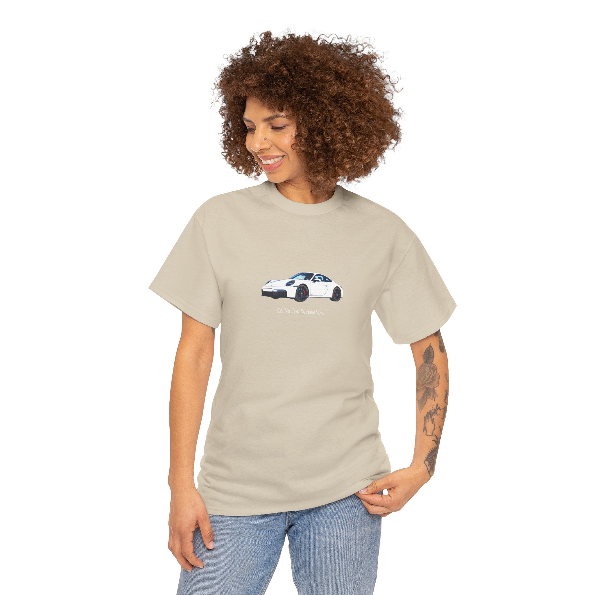 Porsche 'Oh no set destination' Tee – Stylish & Unique Cotton t-shirt
