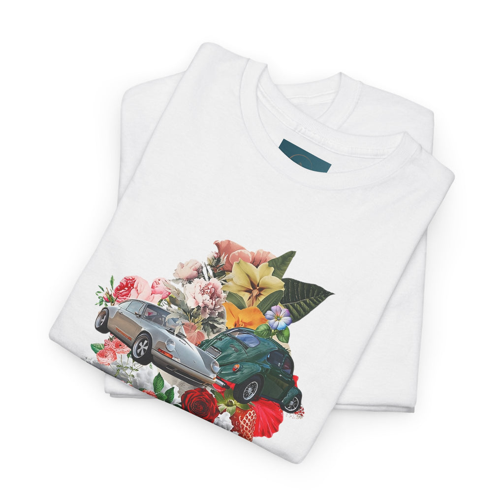 Floral Classic Car T-Shirt | Unisex Retro Graphic Tee