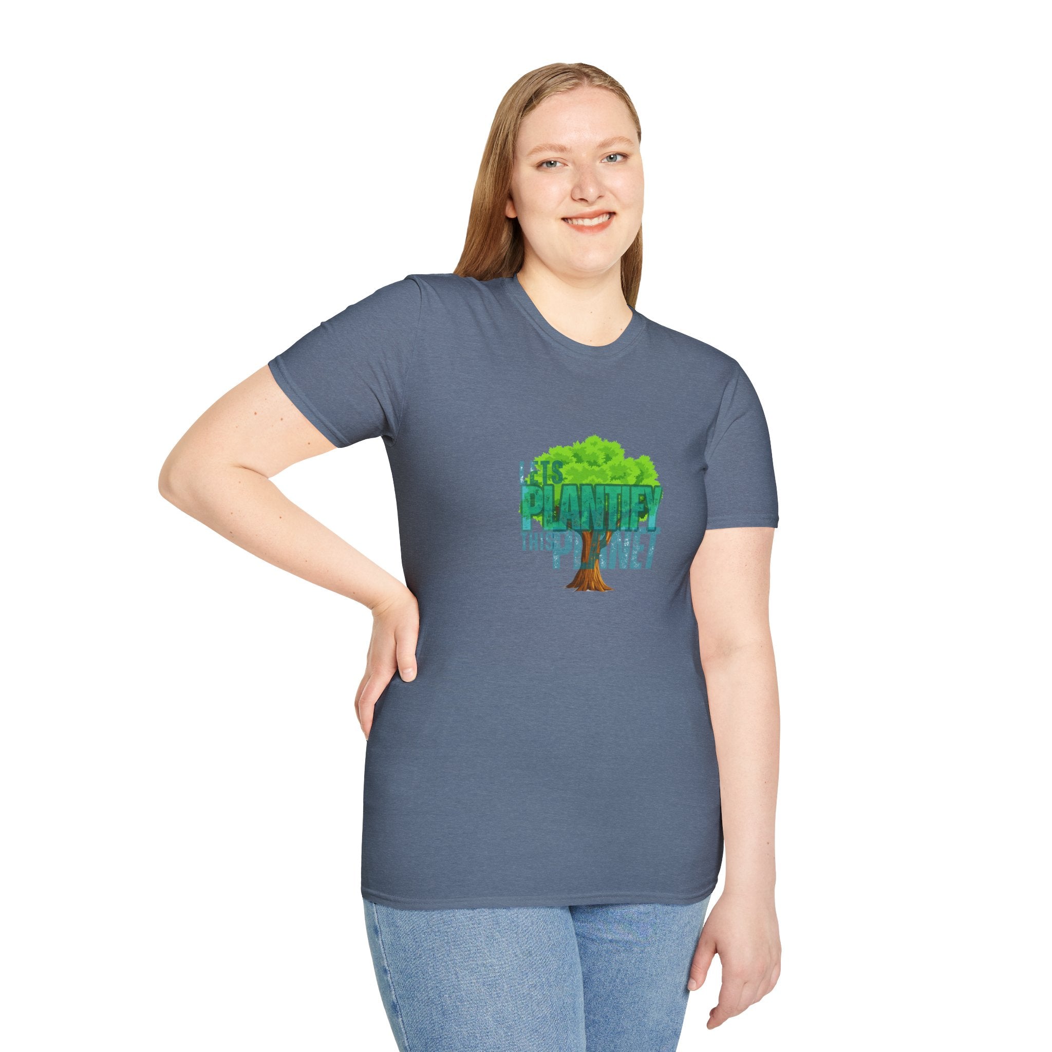 "Let's Plantify This Planet" Tree T-Shirt 🌳 | Unisex Cotton Tee for Nature & Garden Lovers