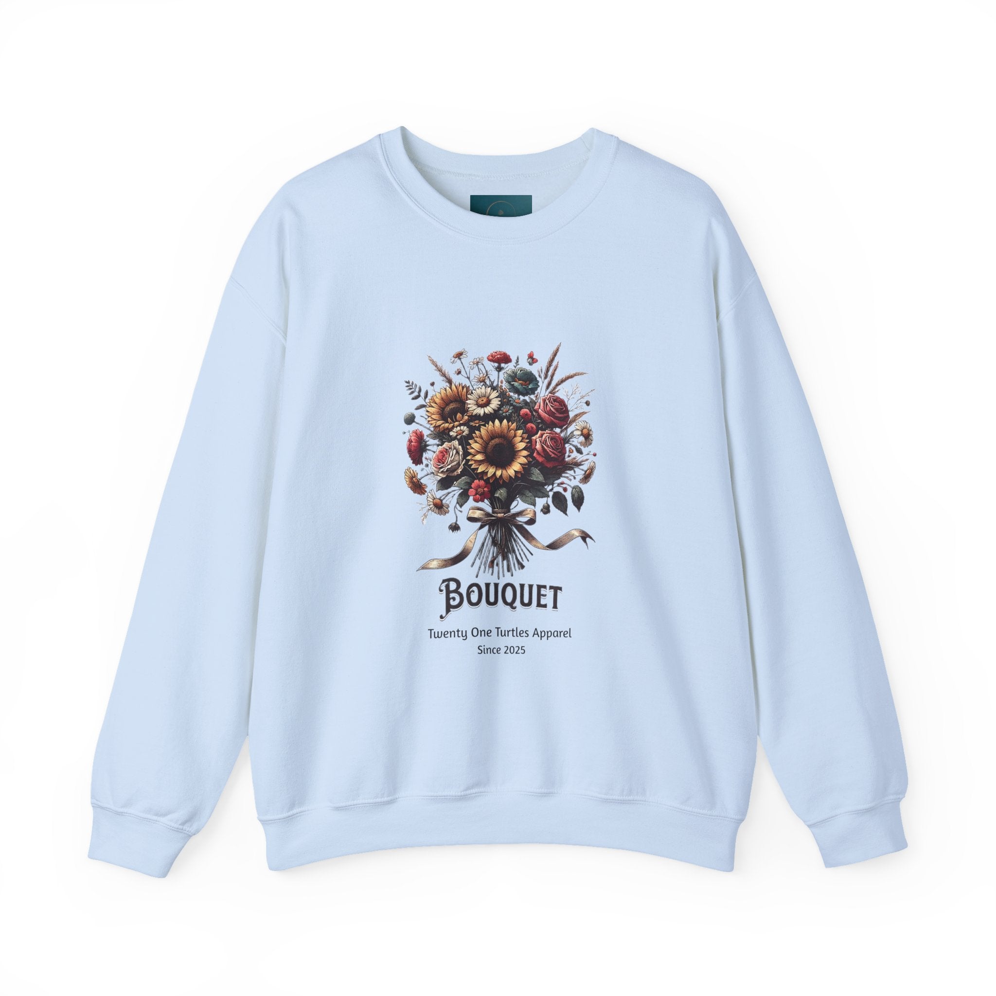 Floral Bouquet Crewneck Sweatshirt – Cozy Gift for Her, Boho Style