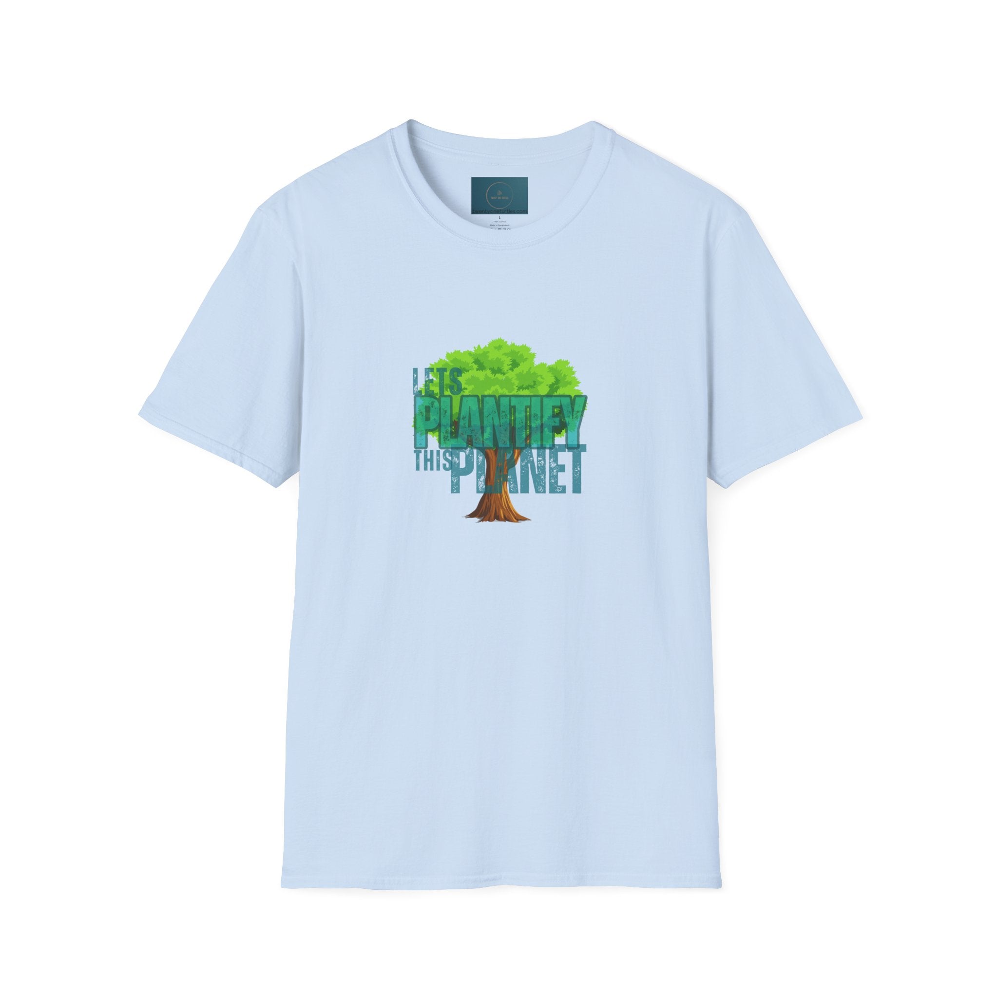"Let's Plantify This Planet" Tree T-Shirt 🌳 | Unisex Cotton Tee for Nature & Garden Lovers