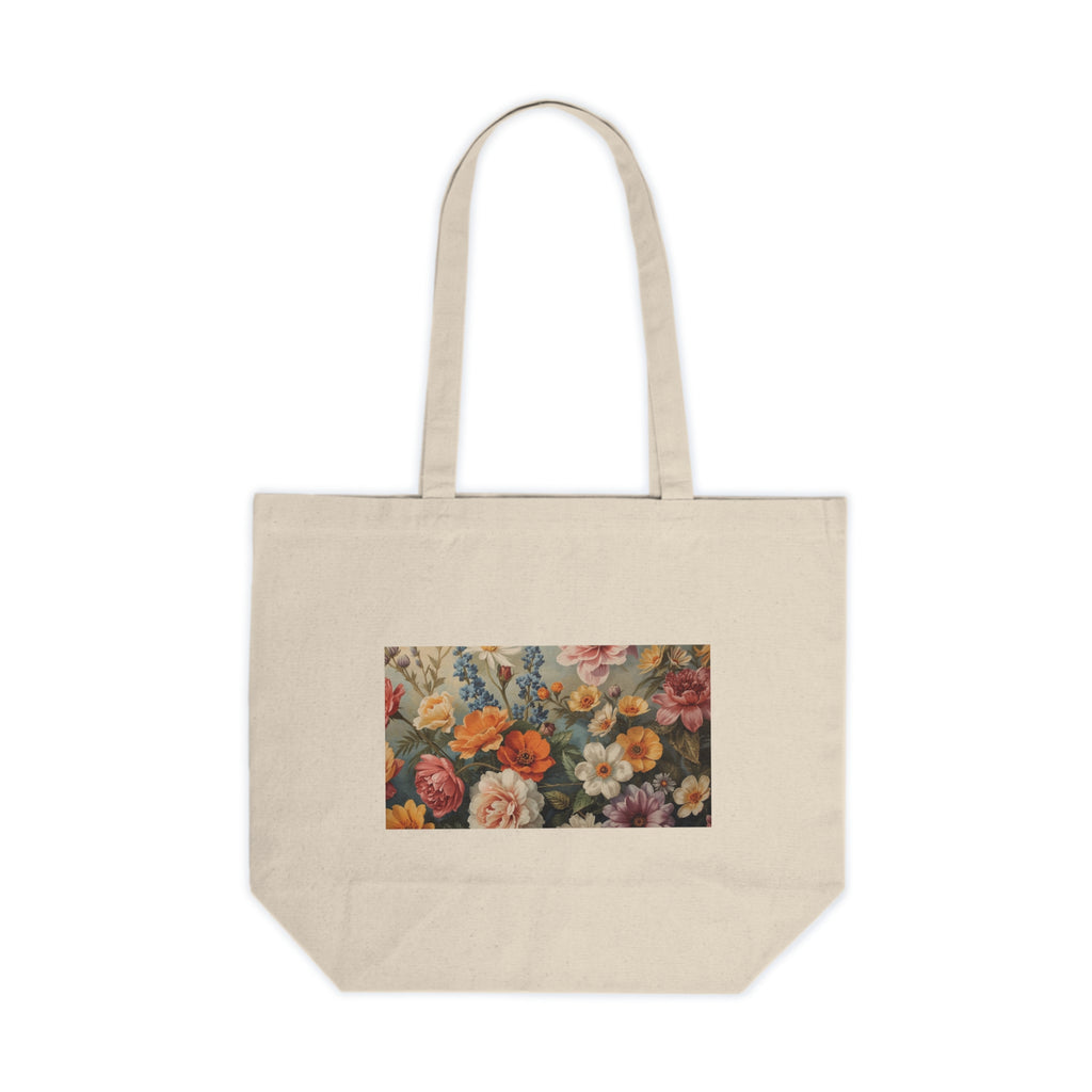 Floral Canvas Tote Bag – Beautiful Stylish Floral Prints, Reusable Beach & Grocery Bag