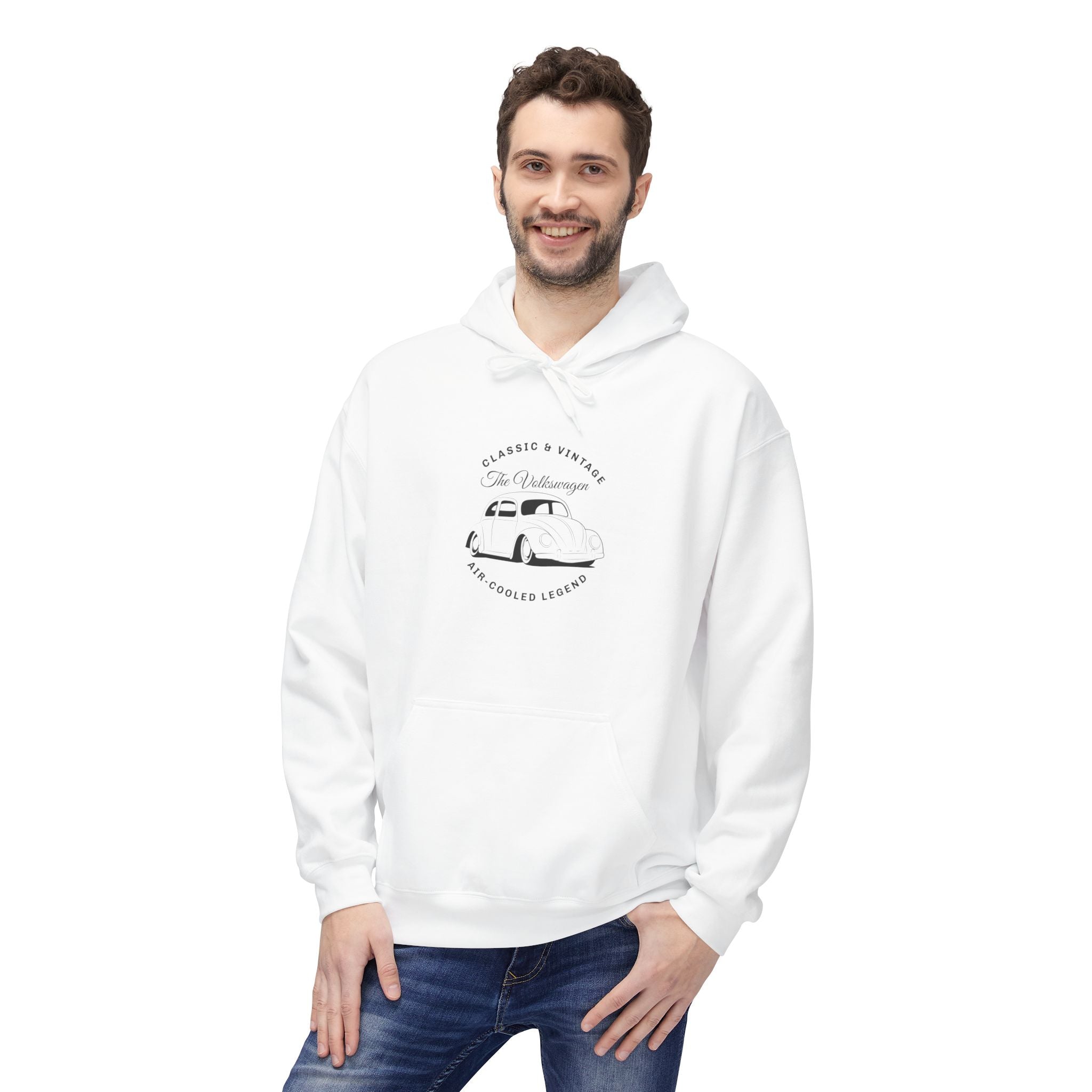 VW Beetle Hoodie – Cozy Unisex Fleece for Car Lovers & Road Trip Enthusiasts