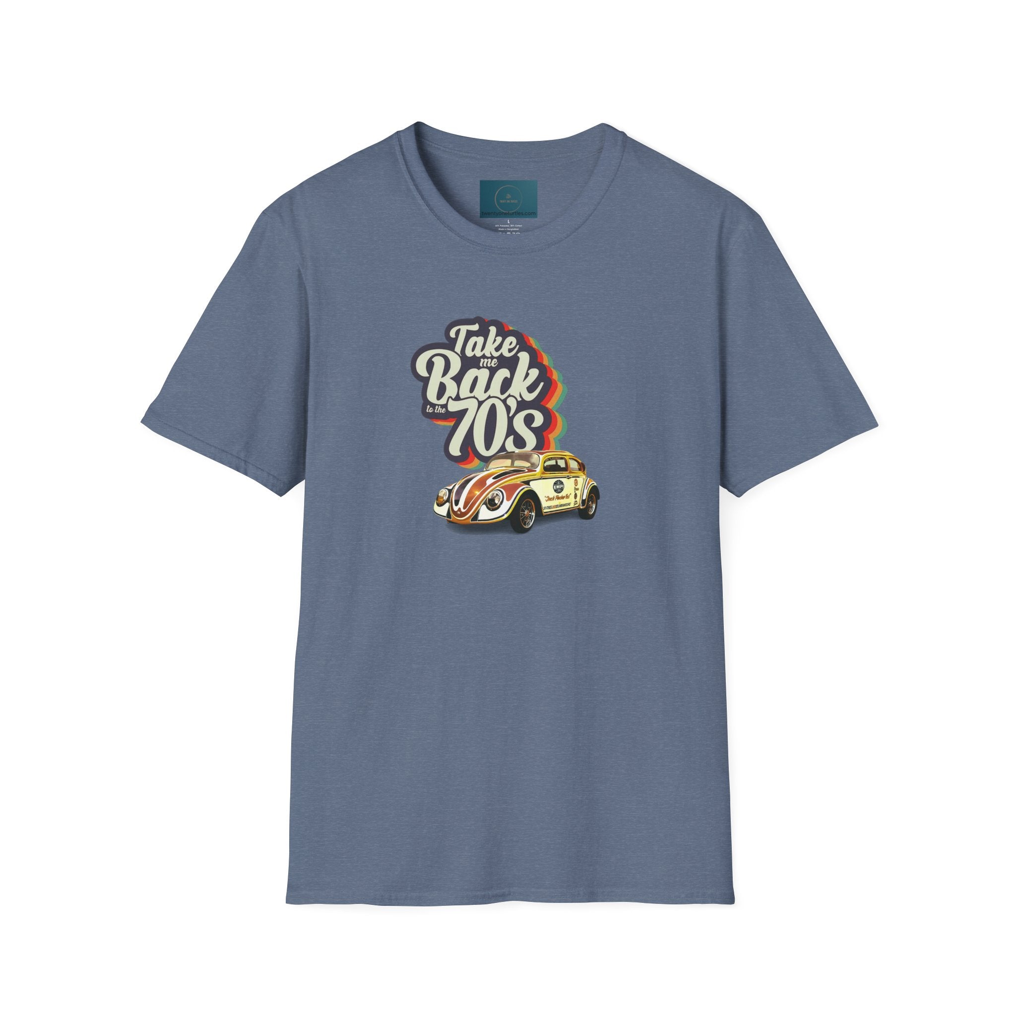 Retro 70s Beetle T-Shirt | Unisex Inch Pincher VW Tee