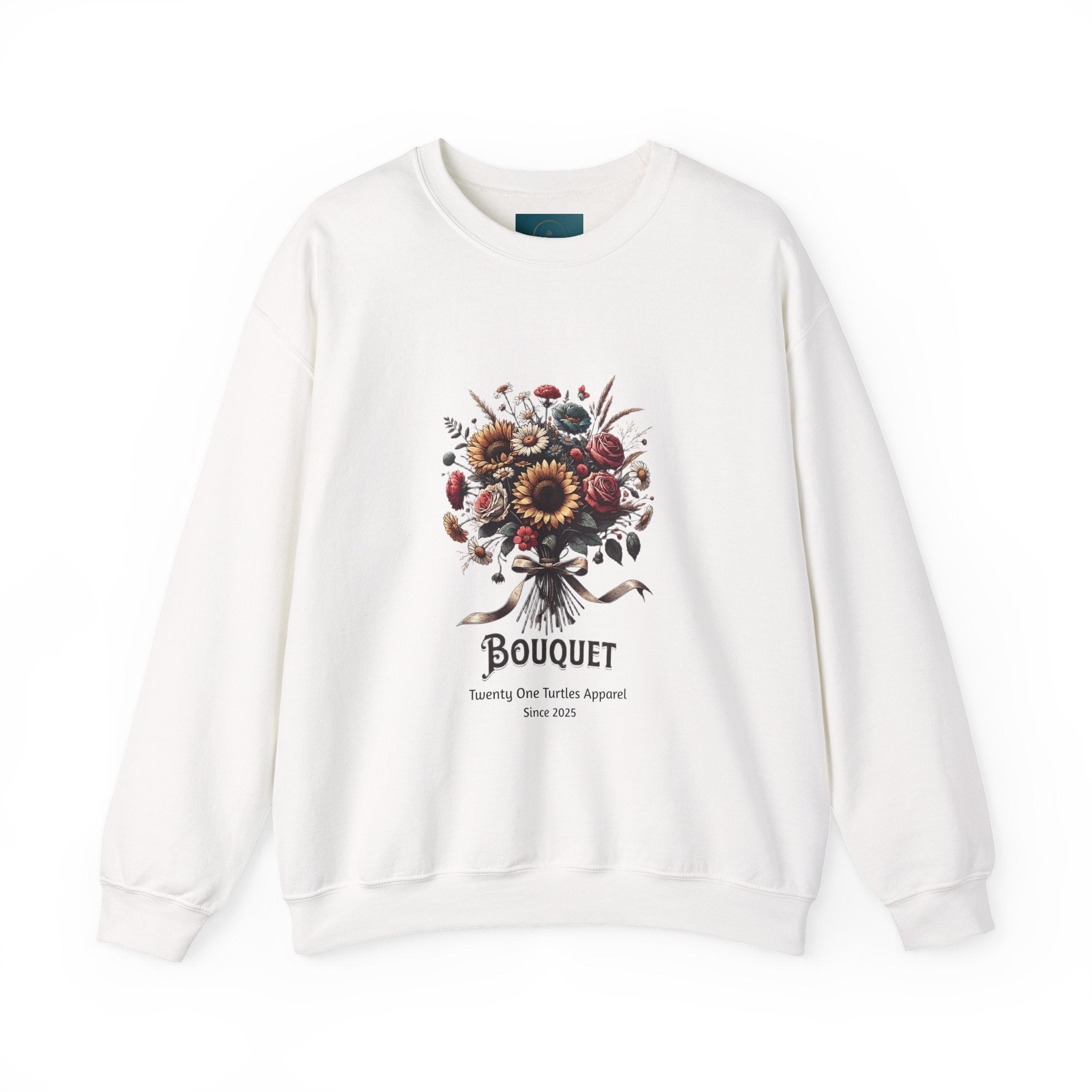 Floral Bouquet Crewneck Sweatshirt – Cozy Gift for Her, Boho Style