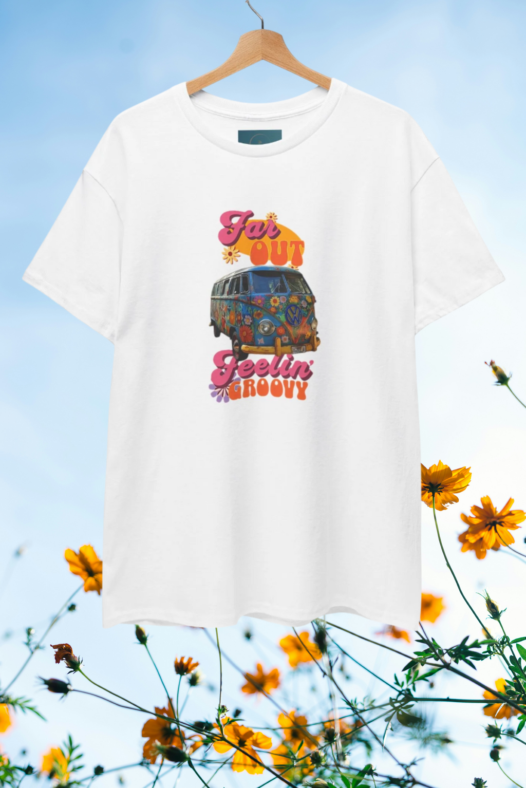 Groovy VW Kombi Hippie T-Shirt – Retro Music Festival Tee Unisex