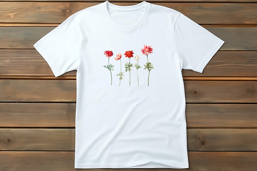 Botanical Flower T-Shirt – Unisex Cotton Tee for Nature Lovers