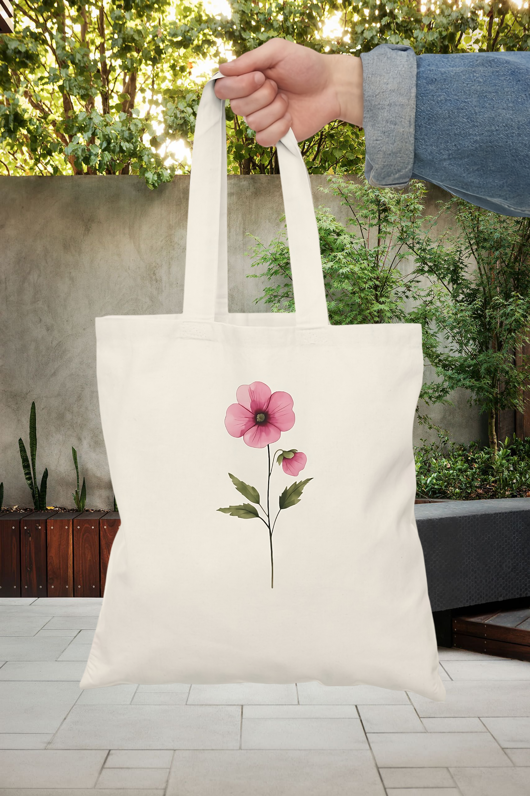 Floral Tote Bag with two Different Prints, Endless Style