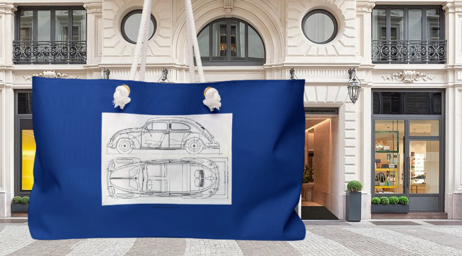 Vintage VW graphic Weekender Bag - Travel Tote Bag
